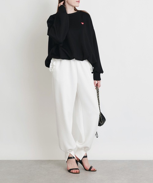 PICCIN PERLA（ピッチンペルラ）の「裾バルーンプルオーバー（Tシャツ/カットソー・レディース・オフホワイト/ブラック・M）」の8枚目の写真