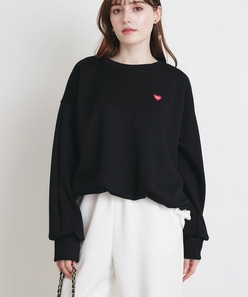 PICCIN PERLA（ピッチンペルラ）の「裾バルーンプルオーバー（Tシャツ/カットソー・レディース・オフホワイト/ブラック・M）」の3枚目の写真