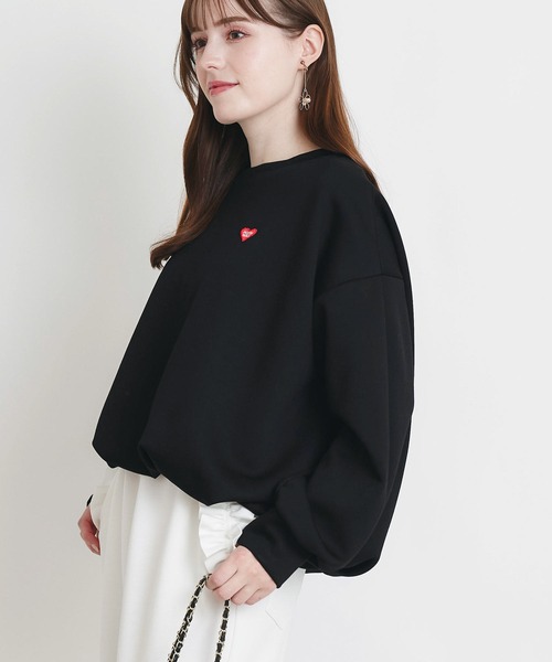 PICCIN PERLA（ピッチンペルラ）の「裾バルーンプルオーバー（Tシャツ/カットソー・レディース・オフホワイト/ブラック・M）」の4枚目の写真