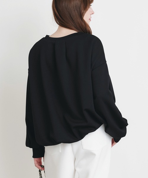 PICCIN PERLA（ピッチンペルラ）の「裾バルーンプルオーバー（Tシャツ/カットソー・レディース・オフホワイト/ブラック・M）」の5枚目の写真