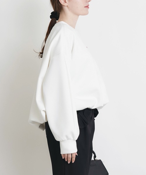 PICCIN PERLA（ピッチンペルラ）の「裾バルーンプルオーバー（Tシャツ/カットソー・レディース・オフホワイト/ブラック・M）」の11枚目の写真