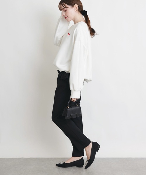 PICCIN PERLA（ピッチンペルラ）の「裾バルーンプルオーバー（Tシャツ/カットソー・レディース・オフホワイト/ブラック・M）」の14枚目の写真