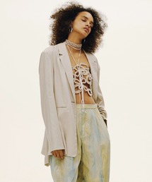 RUMCHE（ラムシェ）の「Layered Tuck Jacket / レイヤードタックジャケット（テーラードジャケット）」