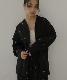 hellam | 配色刺繍オープンカラーシャツ(シャツ/ブラウス)