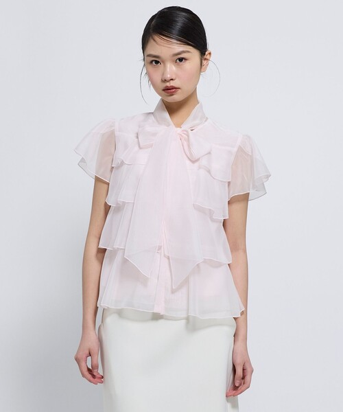 TOCCA(トッカ)の「SOUFFLE PETAL ブラウス(シャツ/ブラウス・レディース・ピンク系/ホワイト系・0/4)」の6枚目の写真