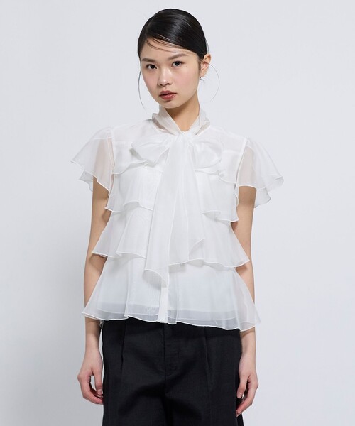TOCCA(トッカ)の「SOUFFLE PETAL ブラウス(シャツ/ブラウス・レディース・ピンク系/ホワイト系・0/4)」の7枚目の写真