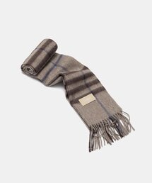 HALDEN（ハルデン）の「wool classic check muffler (M008_dark beige)（マフラー）」