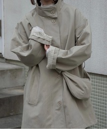 lawgy | bag set sleeve stripe trench coat / バッグセットスリーブストライプトレンチコート(トレンチコート)