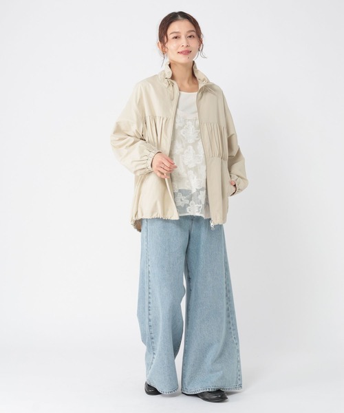 studio CLIP（スタディオクリップ）の「フラワージャガードタンクトップセットプルオーバー（Tシャツ/カットソー・レディース・オフホワイト/ブラック・FREE）」の22枚目の写真