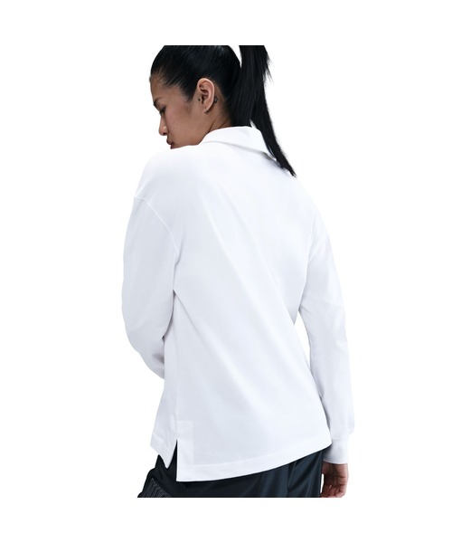 NIKE（ナイキ）の「NIKE/ナイキ W NSW ESSNTL OS LS POLO（ポロシャツ・レディース・ベージュ/ホワイト・L/XL/M/XS）」の9枚目の写真