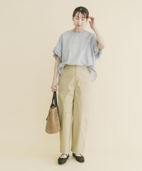 ITEMS URBANRESEARCH（アイテムズ アーバンリサーチ）の「ストレートベイカーパンツ（その他パンツ・レディース・ベージュ/カーキ・FREE）」の19枚目の写真