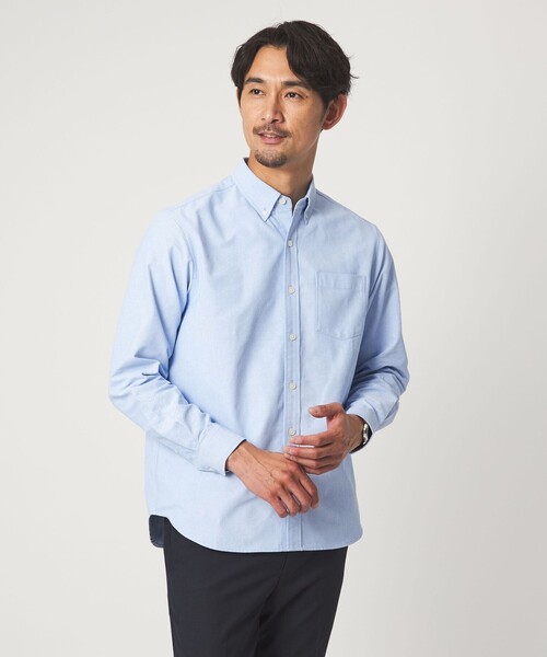 green label relaxing（グリーンレーベルリラクシング）の「【WEB限定】JUST fit オックスフォード ボタンダウン 長袖 シャツ（シャツ/ブラウス・メンズ・その他1/ホワイト/ライトブルー/ブラック・L/XL/S/M）」の3枚目の写真