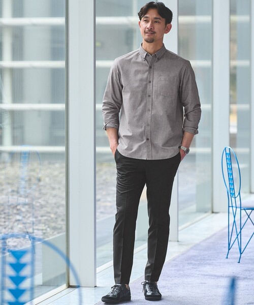 green label relaxing（グリーンレーベルリラクシング）の「【WEB限定】JUST fit オックスフォード ボタンダウン 長袖 シャツ（シャツ/ブラウス・メンズ・その他1/ホワイト/ライトブルー/ブラック・L/XL/S/M）」の5枚目の写真