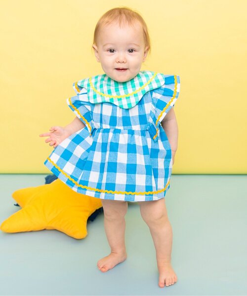 BREEZE（ブリーズ）の「Bpop ぐるぐるうねうねスタイ（スタイ/よだれかけ・キッズ・チェック/ストライプ・90）」の3枚目の写真