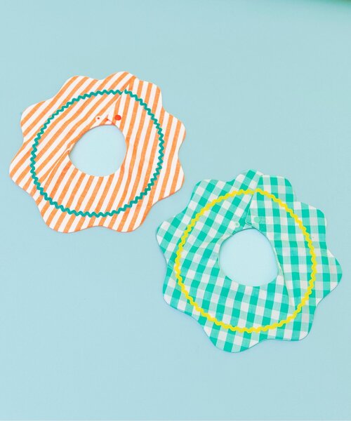 BREEZE（ブリーズ）の「Bpop ぐるぐるうねうねスタイ（スタイ/よだれかけ・キッズ・チェック/ストライプ・90）」の4枚目の写真