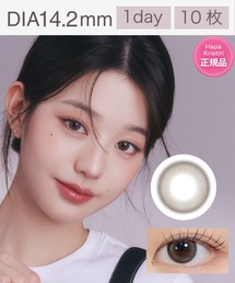 Hapa Kristin（ハパクリスティン）の「Hapa Kristin 1DAY 10枚入り ビーンクリスティン ミディアムブラウン 正規品（コンタクトレンズ・カラコン）」