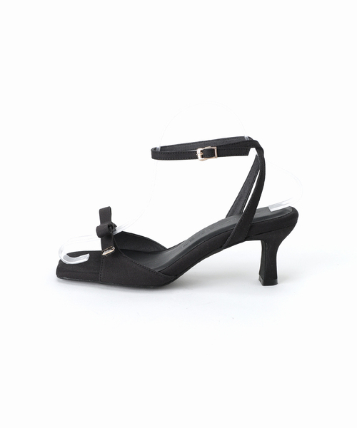 LE TALON（ルタロン）の「《WEB限定》Le decore / ル デコレ 6cm lady ribbon サンダル（サンダル・レディース・ブラウン/モスグリーン/ブラック×ブラック・SMALL/MEDIUM/LARGE/X-LARGE）」の4枚目の写真