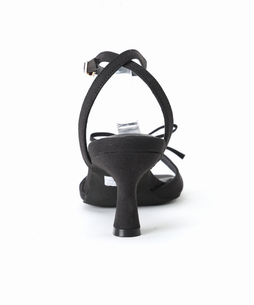 LE TALON（ルタロン）の「《WEB限定》Le decore / ル デコレ 6cm lady ribbon サンダル（サンダル・レディース・ブラウン/モスグリーン/ブラック×ブラック・SMALL/MEDIUM/LARGE/X-LARGE）」の5枚目の写真