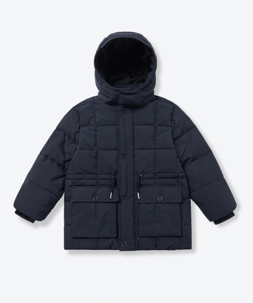 MUSINSA STANDARD KIDS（ムシンサスタンダードキッズ）の「カラコラムパディングパーカー [ネイビー]（ブルゾン・レディース・その他・100/110/120/130/140/150）」の2枚目の写真