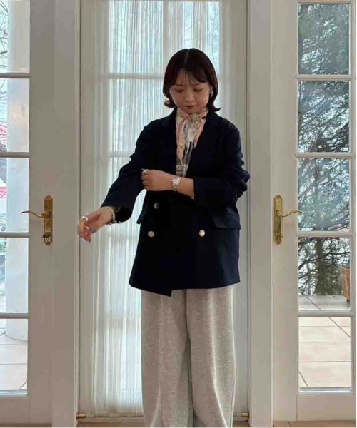 AS KNOW AS plus（アズノゥアズプラス）の「◯ダブルボタンテーラードジャケット　セットアップ可能（テーラードジャケット・レディース・グレー/ベージュ系その他/ネイビー・FREE）」の19枚目の写真