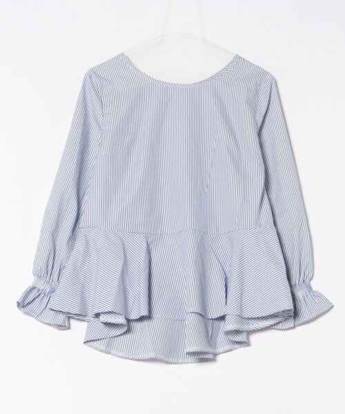 CLEAR BASIC（クリアベーシック）の「ニットベスト＆裾フリルブラウスセット[オフィスカジュアル レイヤード]≪新作≫（シャツ/ブラウス・レディース・ブラック/グレー/ネイビー・F）」の17枚目の写真