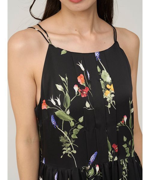 SNIDEL（スナイデル）の「【WEB限定00サイズあり】ボタニカルパターンキャミワンピース（ワンピース・レディース・イエロー/ベージュ/ブラック・0/1/00）」の9枚目の写真