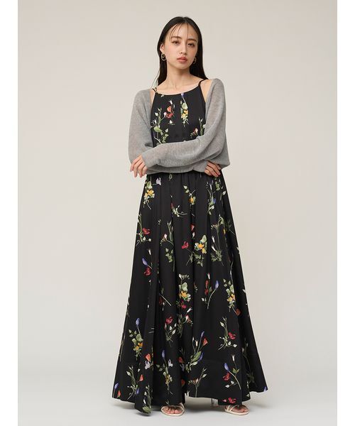 SNIDEL（スナイデル）の「【WEB限定00サイズあり】ボタニカルパターンキャミワンピース（ワンピース・レディース・イエロー/ベージュ/ブラック・0/1/00）」の15枚目の写真