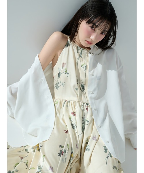 SNIDEL（スナイデル）の「【WEB限定00サイズあり】ボタニカルパターンキャミワンピース（ワンピース・レディース・イエロー/ベージュ/ブラック・0/1/00）」の21枚目の写真