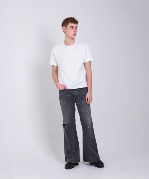 TANAKA(タナカ)の「FLARE JEAN TROUSERS(デニムパンツ・レディース・グレー・26/25)」の3枚目の写真