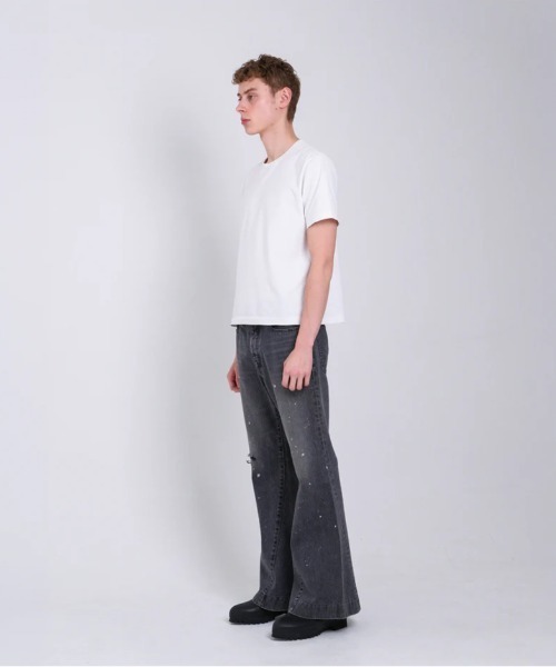 TANAKA(タナカ)の「FLARE JEAN TROUSERS(デニムパンツ・レディース・グレー・26/25)」の4枚目の写真