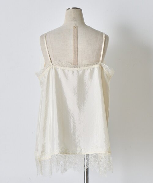 Jena espace merveilleux（ジェナ　エスパスメルヴェイユ）の「【シンプルコーデを格上げ】レースキャミソール（シャツ/ブラウス・レディース・アイボリー/ブラック・FREE）」の17枚目の写真