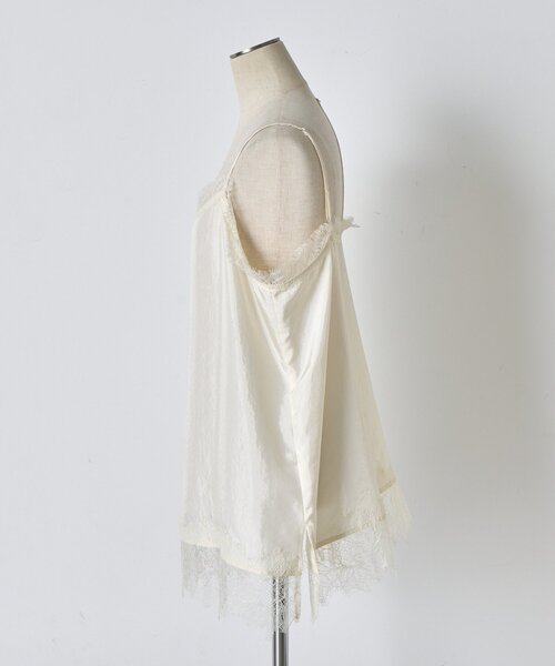 Jena espace merveilleux（ジェナ　エスパスメルヴェイユ）の「【シンプルコーデを格上げ】レースキャミソール（シャツ/ブラウス・レディース・アイボリー/ブラック・FREE）」の18枚目の写真