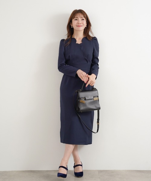 Liala×PG（リアラバイピージー）の「スカラップ カシュクール ワンピース Liala×PG（ワンピース・レディース・ライトグレー・M/S）」の18枚目の写真