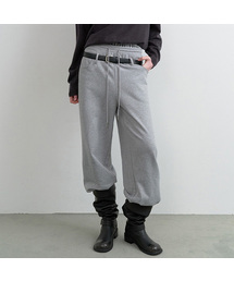 BELT SET TWO-WAY SWEAT PANTS GRAY