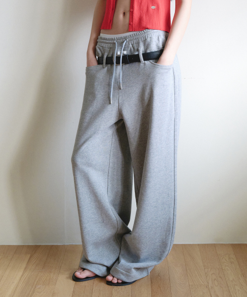 ROLAROLA(ロラロラ)の「BELT SET TWO-WAY SWEAT PANTS GRAY(スウェットパンツ・レディース・グレー・FREE)」の3枚目の写真