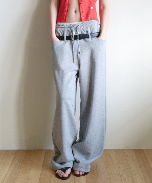 ROLAROLA(ロラロラ)の「BELT SET TWO-WAY SWEAT PANTS GRAY(スウェットパンツ・レディース・グレー・FREE)」の4枚目の写真