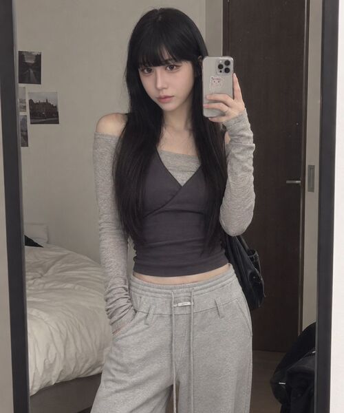 ROLAROLA(ロラロラ)の「BELT SET TWO-WAY SWEAT PANTS GRAY(スウェットパンツ・レディース・グレー・FREE)」の5枚目の写真