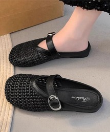 メッシュパンプスラウンドトゥシューズ春夏