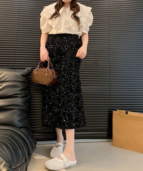 Miniministore（ミニミニストア）の「メッシュパンプスラウンドトゥシューズ春夏（サンダル・レディース・ブラック/アイボリー・L/S/M）」の13枚目の写真