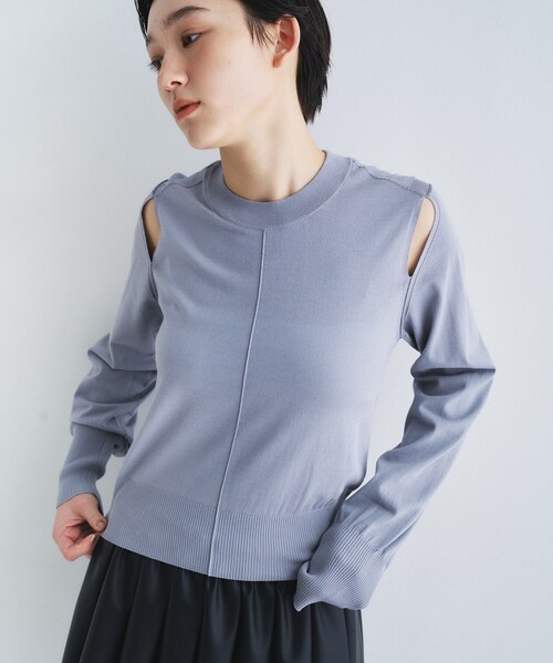 CODE A(コードエー)の「slit pullover knit(ニット/セーター・レディース・ピンク/ホワイト/グレー/ブラック・00)」の20枚目の写真