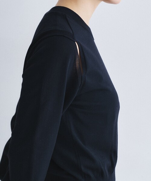 CODE A(コードエー)の「slit pullover knit(ニット/セーター・レディース・ピンク/ホワイト/グレー/ブラック・00)」の8枚目の写真