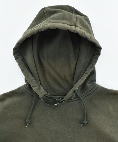 Carhartt(カーハート)の「【USED】Carhartt ロゴ グランジ フーディ(パーカー・メンズ・オリーブ・LARGE)」の6枚目の写真