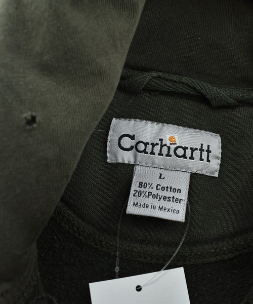 Carhartt(カーハート)の「【USED】Carhartt ロゴ グランジ フーディ(パーカー・メンズ・オリーブ・LARGE)」の8枚目の写真
