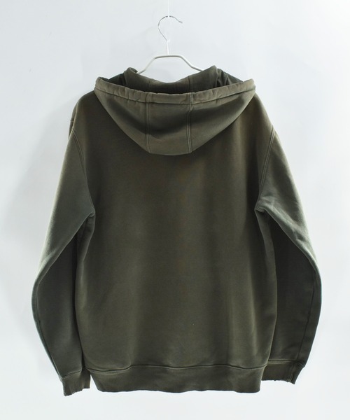 Carhartt(カーハート)の「【USED】Carhartt ロゴ グランジ フーディ(パーカー・メンズ・オリーブ・LARGE)」の3枚目の写真