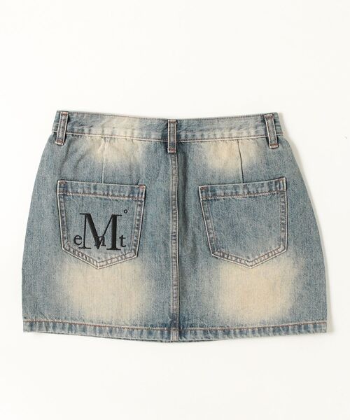 MUCENT（ムセント）の「A'GEM/9 × .kom 『MUCENT/ムセント』 CRAIL BACK POCKET BIG LOGO DENIM SKIRT/バックポケットビッグロゴ スカート（スカート・レディース・A/ダークブルー・L/M）」の4枚目の写真