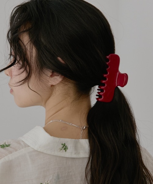 Aunt Marie's(アントマリーズ)の「カラーヘアクリップ(バレッタ/ヘアクリップ・レディース・ブラウン/レッド/ベージュ・FREE)」の6枚目の写真