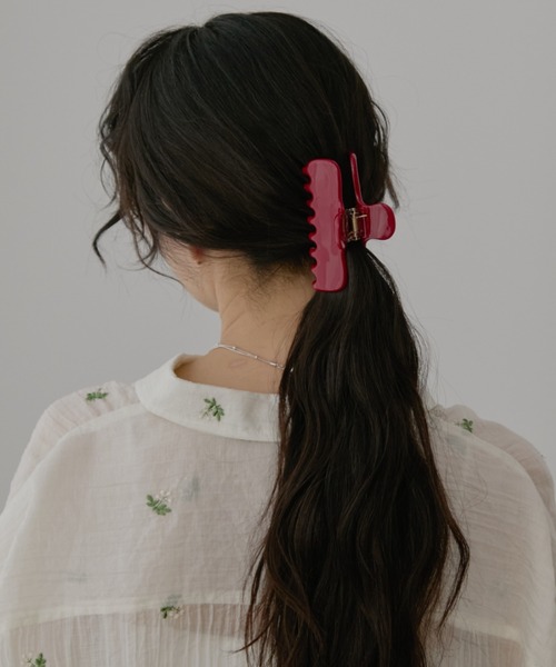 Aunt Marie's(アントマリーズ)の「カラーヘアクリップ(バレッタ/ヘアクリップ・レディース・ブラウン/レッド/ベージュ・FREE)」の11枚目の写真
