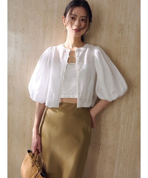 anuans(アニュアンス)の「2wayパフブラウス(シャツ/ブラウス・レディース・ベージュ/ホワイト/ブラック・FREE)」の7枚目の写真