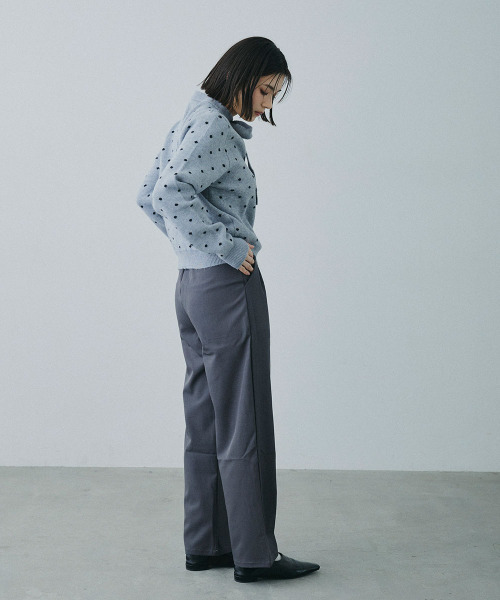 Mirette(ミレット)の「フロントタック セミワイドスラックスパンツ / Front Tuck Semi-Wide Slacks(スラックス・レディース・グレー/ブラウン・LARGE/MEDIUM/SMALL)」の14枚目の写真