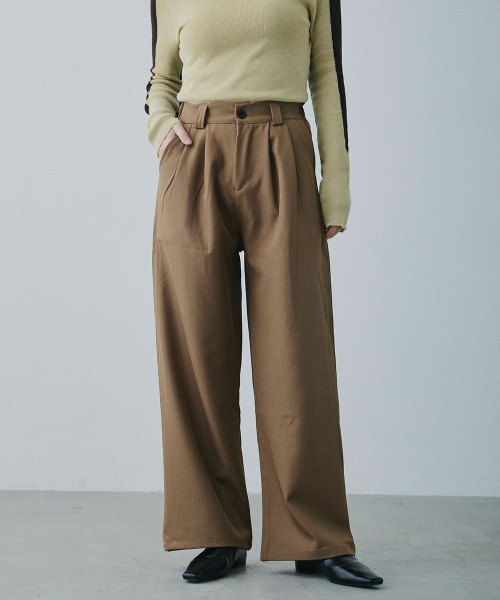 Mirette(ミレット)の「フロントタック セミワイドスラックスパンツ / Front Tuck Semi-Wide Slacks(スラックス・レディース・グレー/ブラウン・LARGE/MEDIUM/SMALL)」の16枚目の写真